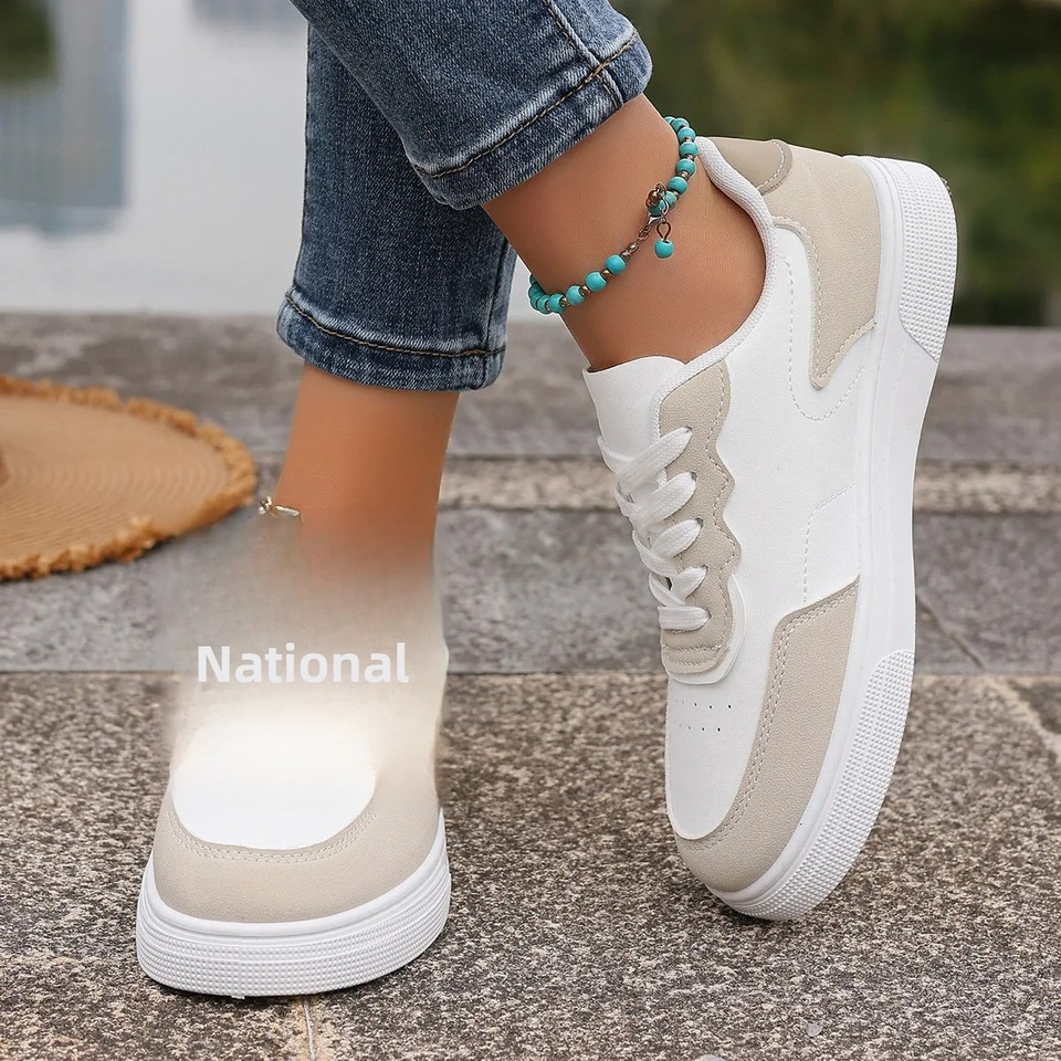 Casual Versatile Thick Bottom White Sneakers for Women Spring Autumn New Style Popular Korean Version Anti-Slip Sport Shoes