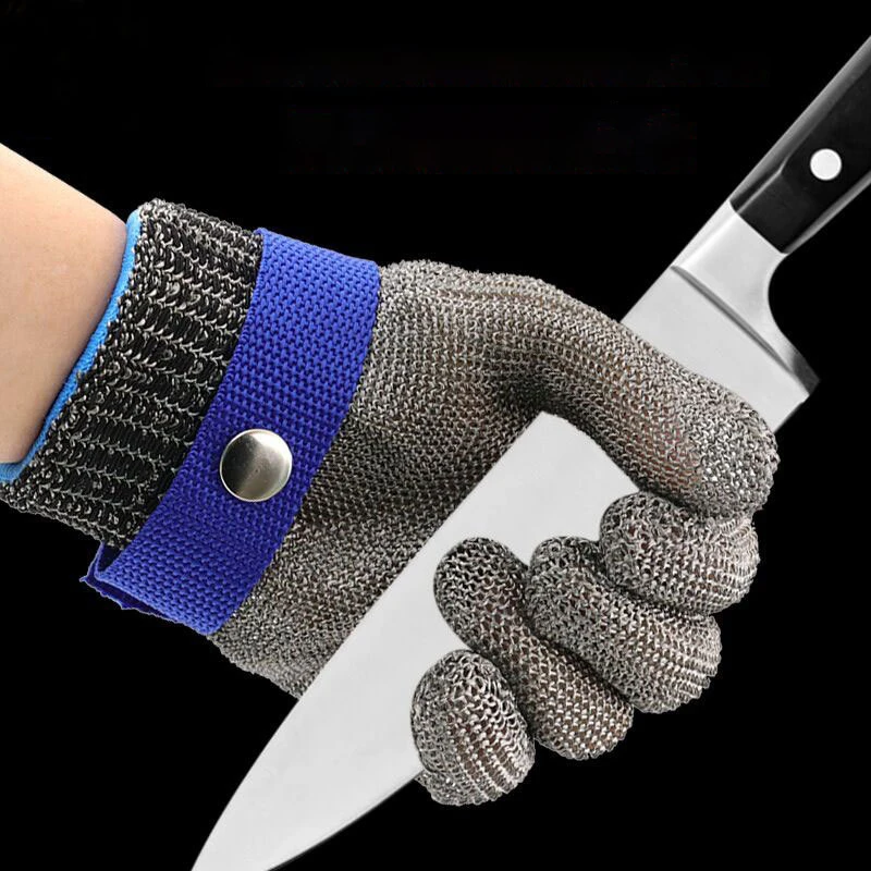 Resistant Butcher Gloves Cutting Safety Stainless Steel Kitchen