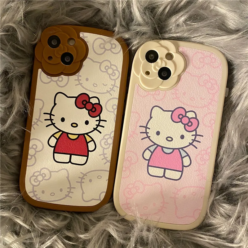 

hello kittys Kawaii Phone Case Kawaii Cartoon for Iphone 12 13 Mini 11 Pro Max Xr X Xs Max All-Inclusive Anti-Drop Phone Case