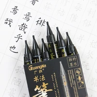 4Pcs/Set Calligraphy Pen Hand Lettering Art Pens Brush Ink Lettering Pens Markers for Writing Drawing Black Ink Pens Art Marker 4
