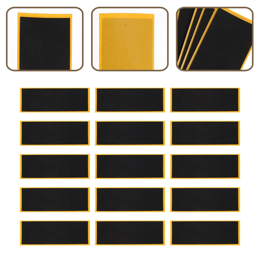 

15 Pcs Finger Skateboard Stickers Non Skid Tape Fingerboard Foam Wooden Handles