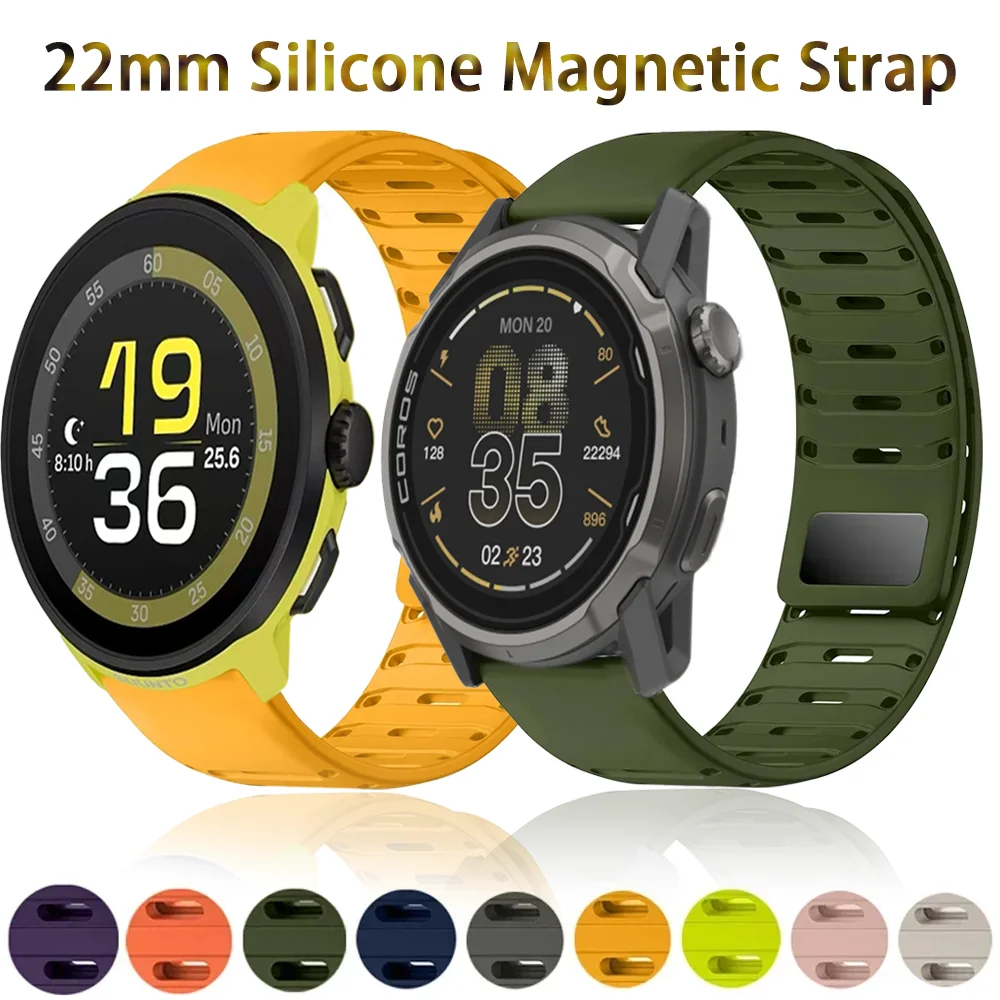 Premium 22mm Silicone Magnetic Bracelet Watch Strap