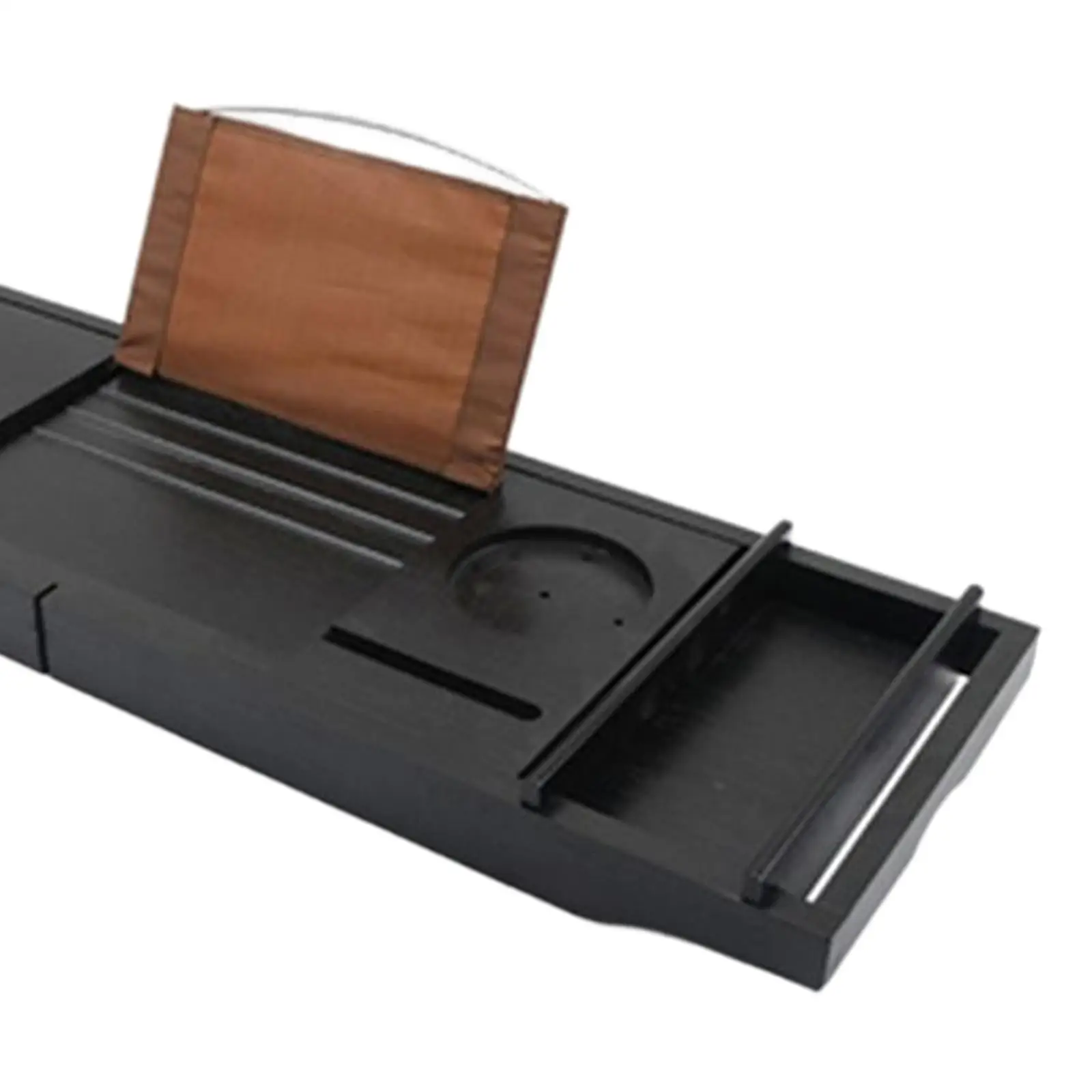 Bamboo Bathtub Caddy Tray Adjustable Bathroom Caddy SPA Organizer Tray Holds