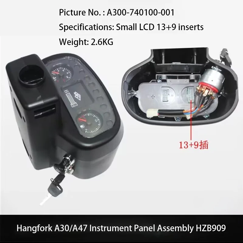 Forklift Instrument Panel Assembly A300-740100-001 13+9 Insert Suitable for Hangfork A30/A47 HZB909 6693886 panel lh for a300 s100 s130 s220 t140 t180 t190 skid steer loader dashboard panel