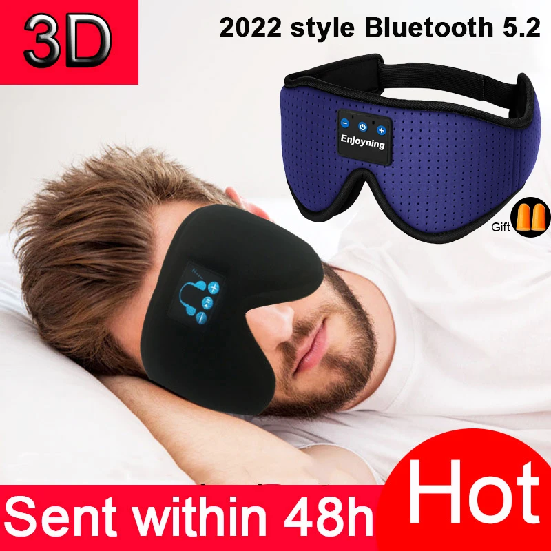 New 3d Headphone Wireless Music Sleep Artifact Breathable Smart Eye