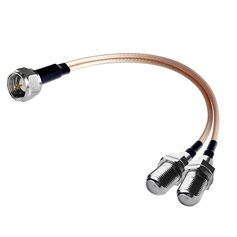 F Typ Stecker Auf 2 X F Buchse Dual Y Typ 3 Weg F Jack Splitter Combiner Kabel Pigtail RG 316 15 CM/30 CM/50 CM NEUE