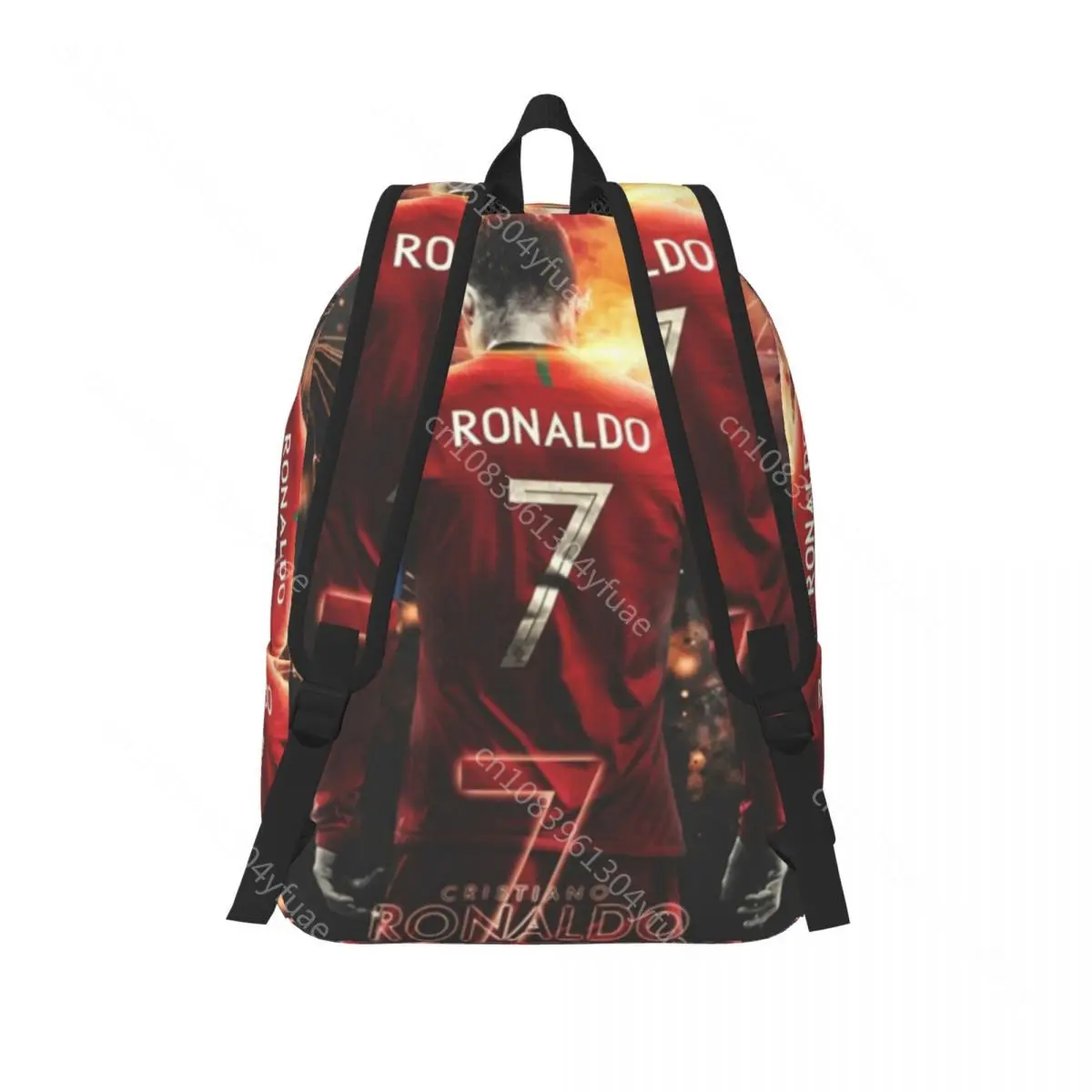 C-Cristianos Backpack Football Star R-Ronaldos Kawaii Backpacks Female Travel Lightweight School Bags Design Rucksack
