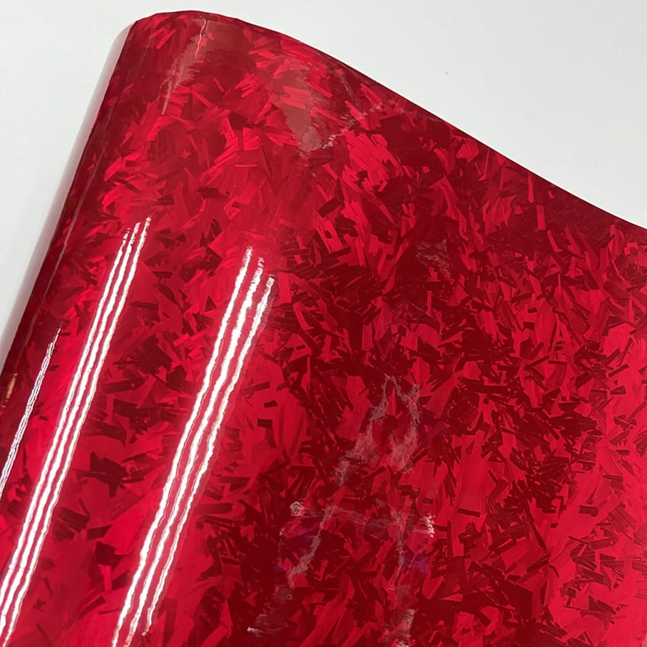 

50 см * 600 см глянцевые красные кованые Углеродные виниловые автомобильные наклейки, фольга для спуска воздуха для автомобиля, крыши крыла, столба, мотоцикла, резервуара