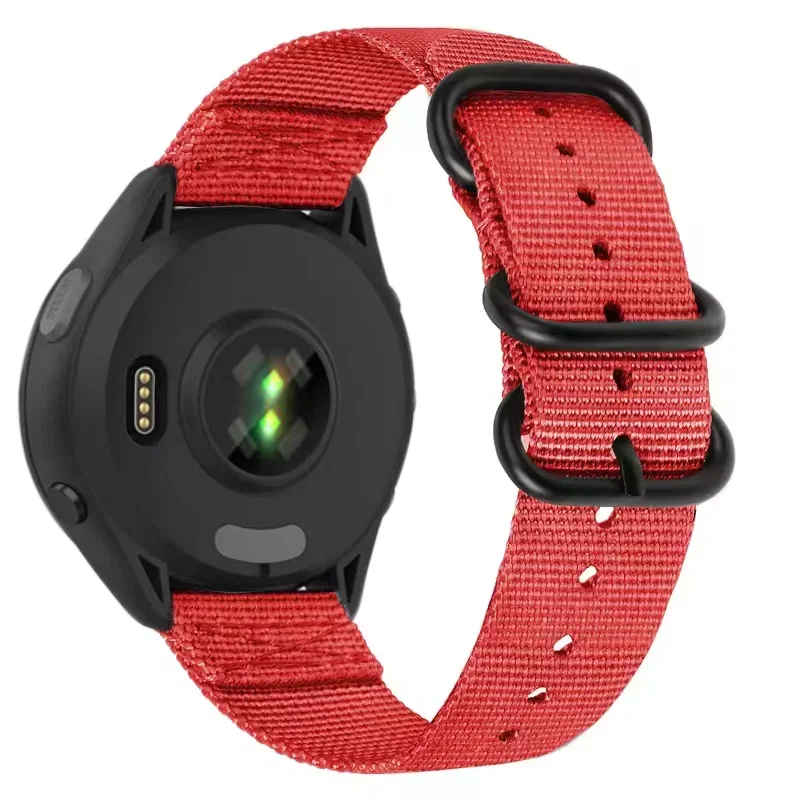 Premium Nylon Loop Band with Three-Ring Metal Buckle - Lightweight & Durable Bracelet
