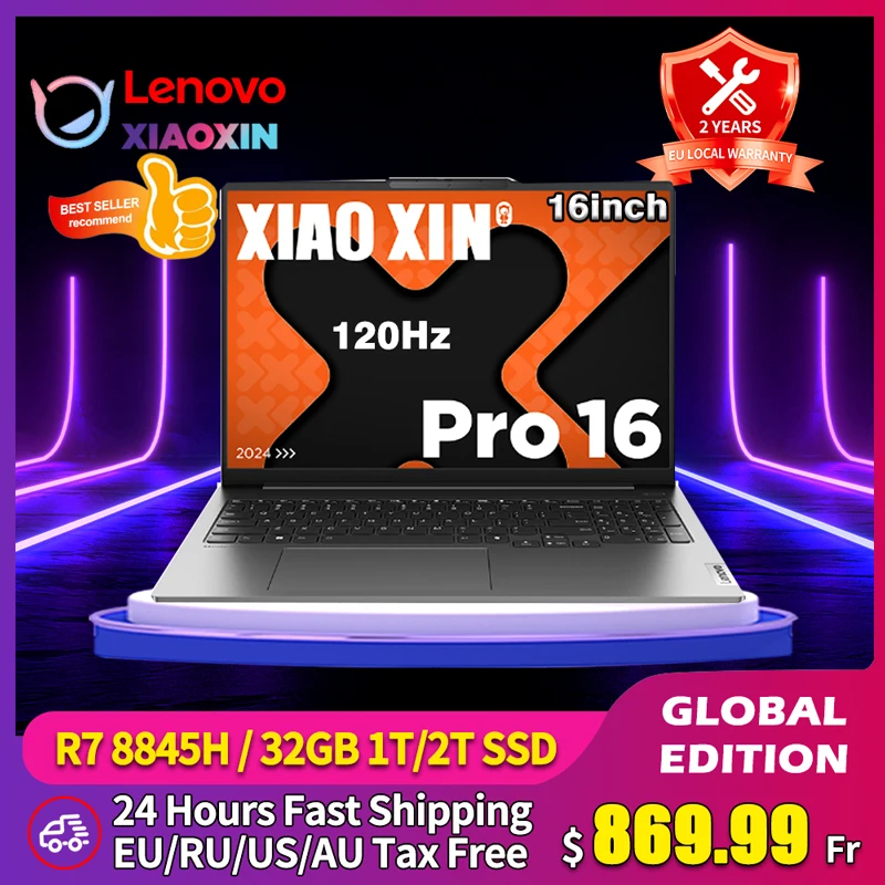 Lenovo-Xiaoxin-Pro-16-2024-Laptop-Ryzen-R7-8845H-16G-32G-RAM-1T-2T-SSD ...