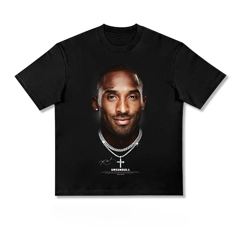 Summer Cotton T-shirt Street Wear Basketball Kobe Bryant Graphic Print Loose T-shirt Top Men's T-shirt for Both Men and Women 6