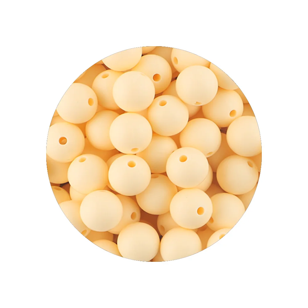 Vibrant Silicone Beads for DIY Jewelry Crafting - 50 Pieces, 12/15mm