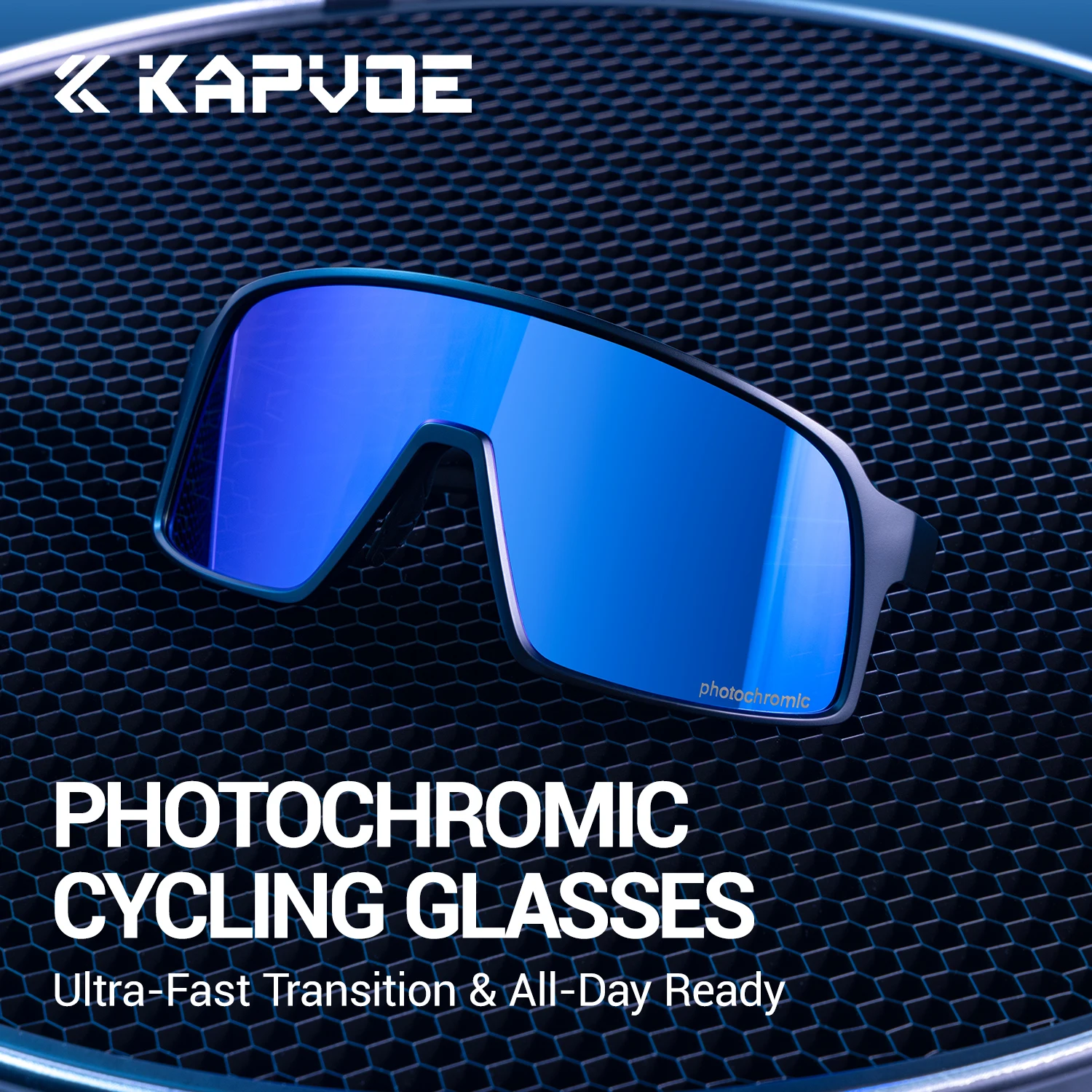 KAPVOE Photochromic Hiking Eyewear Cycling Glasses MTB Bike Sports Cycling Sunglasses Men Bicycle UV400 Outdoor Equipment