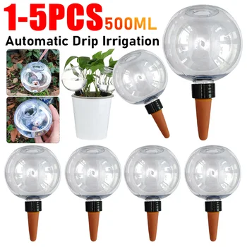 1-5PCS Automatic Drip Irrigation System 500ML Self Watering Plant Watering Bulbs for Garden Flower Plants Watering Balls Devices