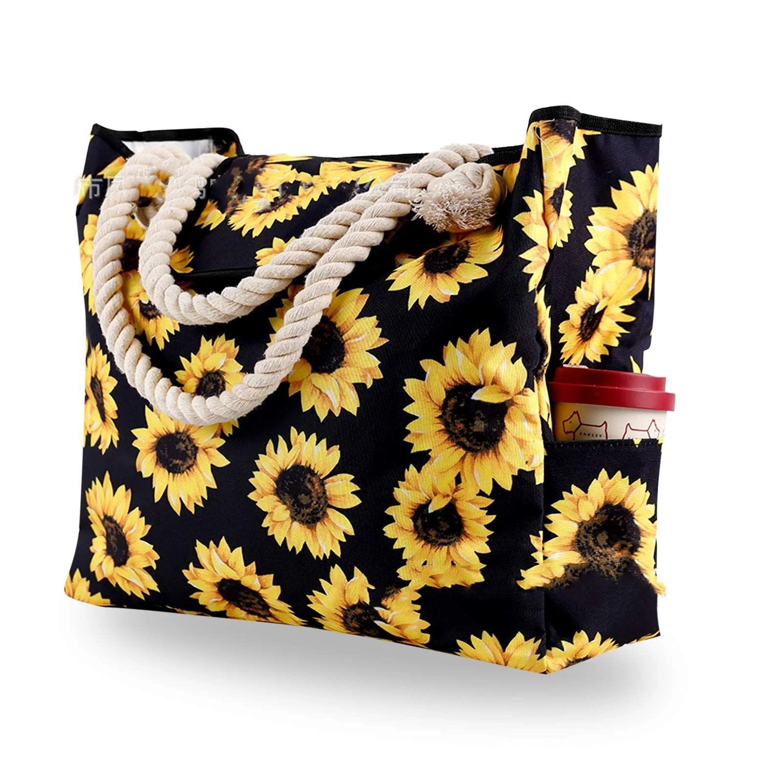 sac rayé, sac fourre-tout, sac toile, sac bandoulière, grande capacité, sac shopping, sac plage,