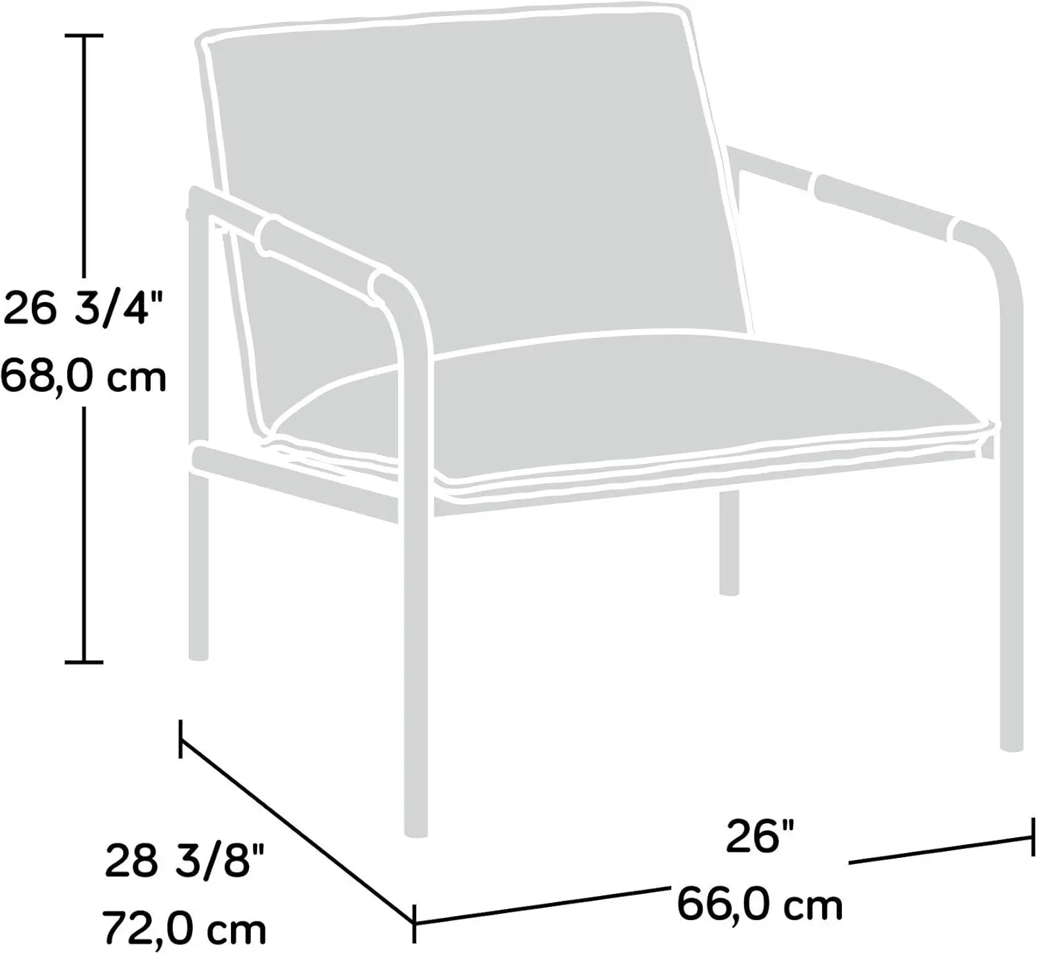 Boulevard Cafe Metal Lounge Chair, Charcoal Gray finish