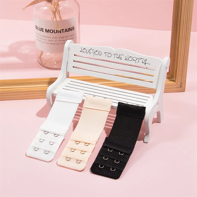 3Pcs/Lot 2/3 Hook Bra Extender For Women's Elastic Bra Extension Strap Hook Clip Expander Adjustable Belt Buckle Intimates