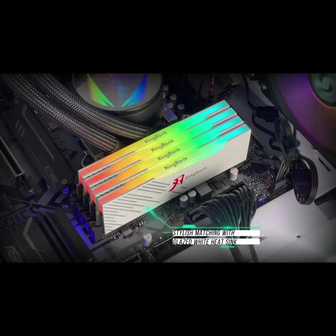 メモリー Kingbank DDR5-8400 48GB CL38 KingBank DDR5 White RGB memoria ram 24GBx2 48gb 8400MHz