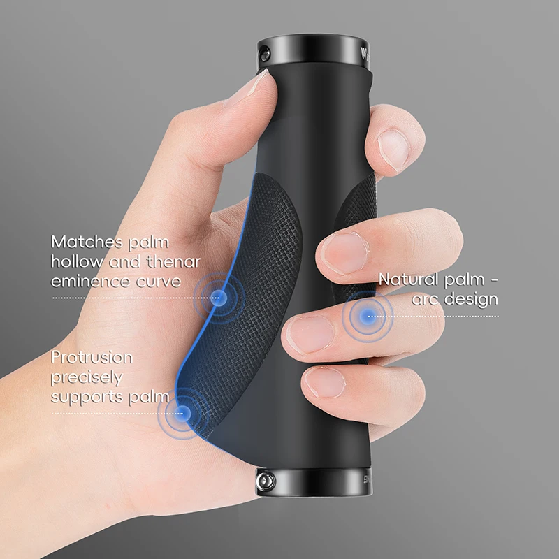 WEST BIKING Ergonomic Hand-Stitched Bike Handlebar Grips for Comfortable Riding