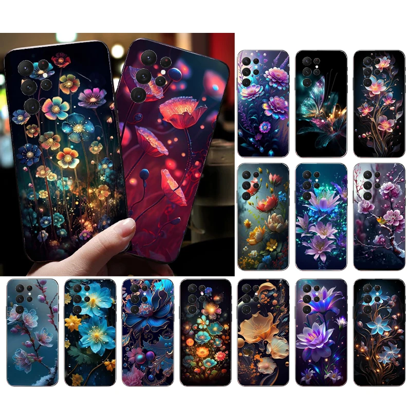 

Flower Art Phone Case For Samsung S23 S22 S21 S20 Ultra S20 S22 S21 S10E S21 S20 FE S10 Plus
