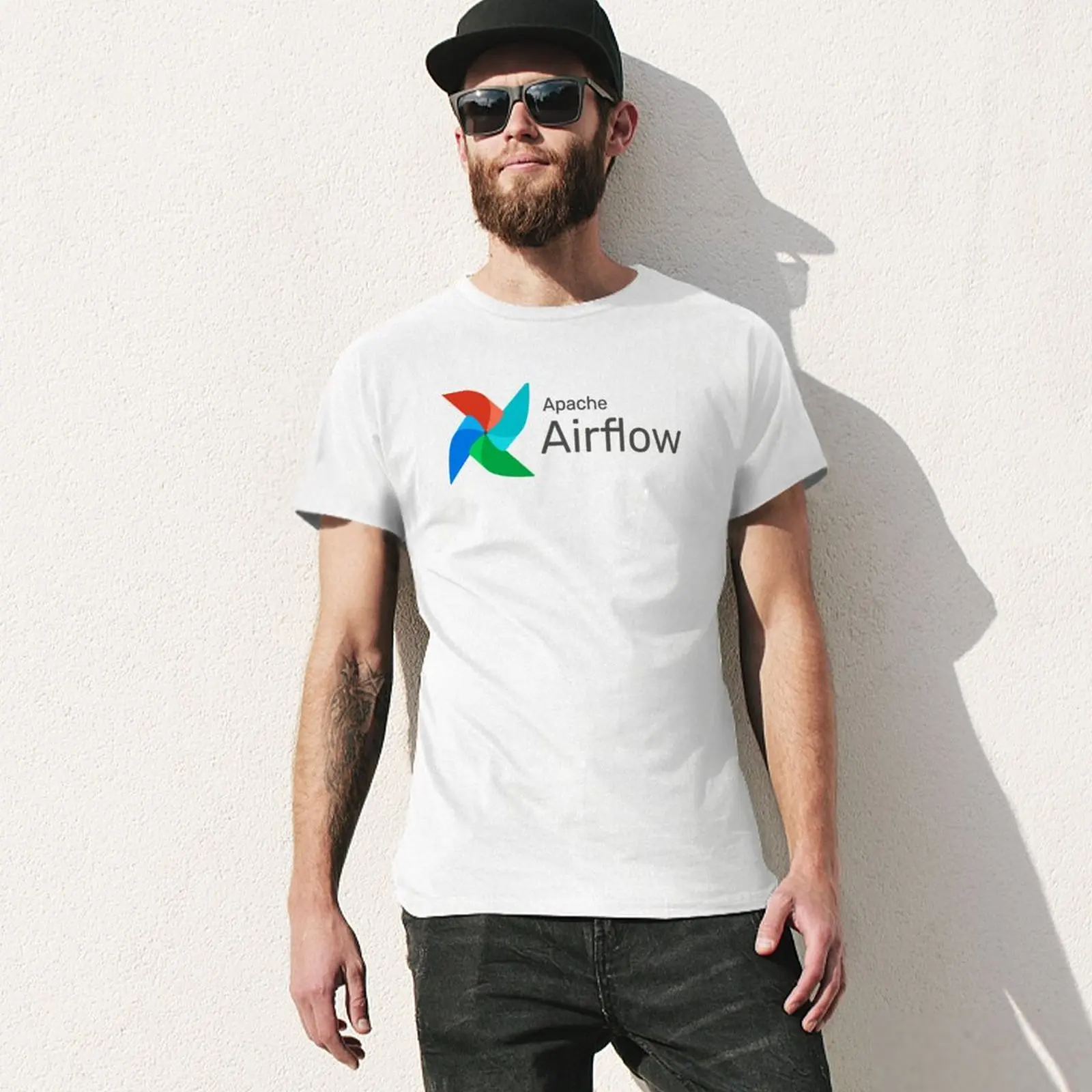 Apache Airflow t-shirt plain hippie clothes magliette da uomo casual elegante