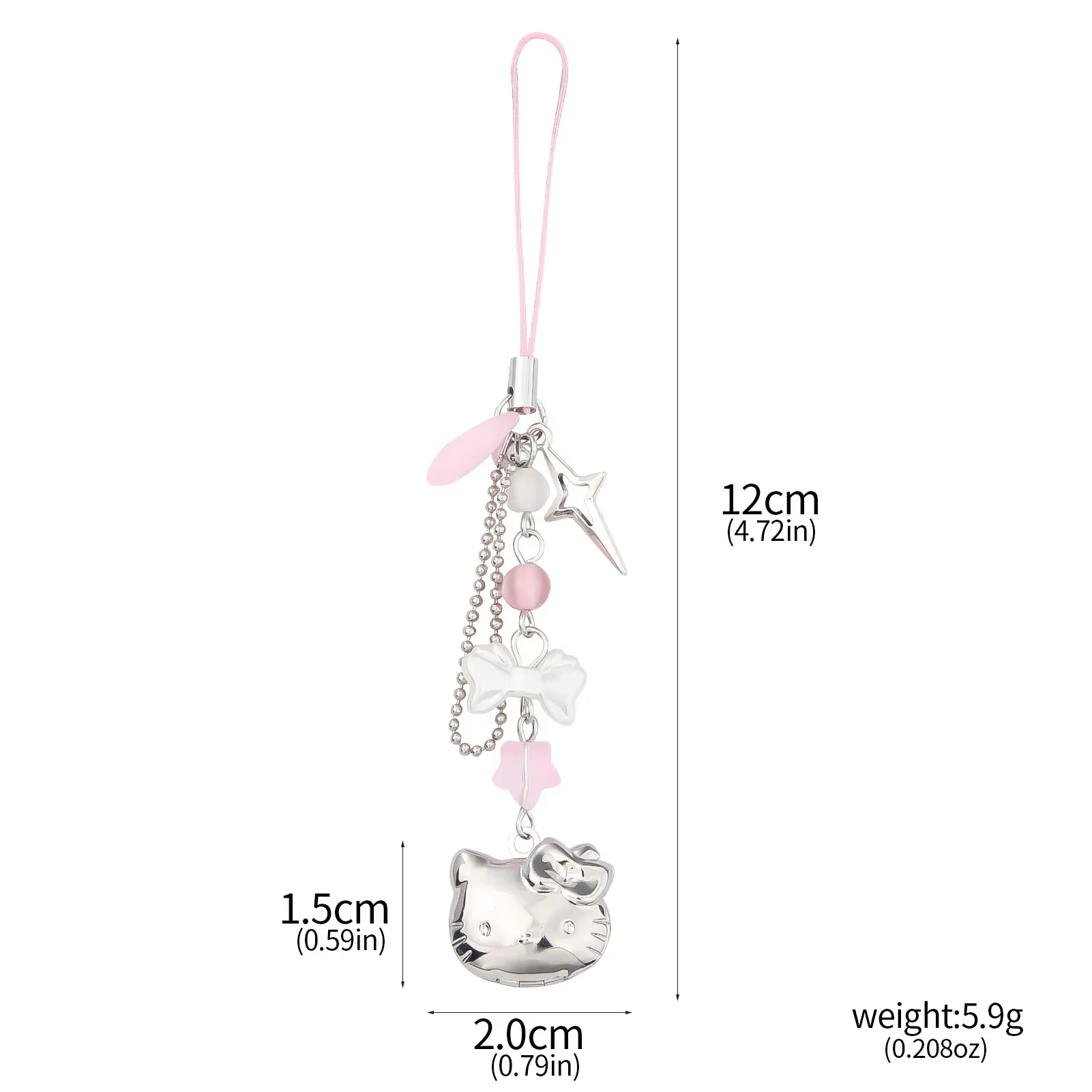 Anime keychain Anime Sanrio Hello Kitty Keychain Bag Phone Charm Lolita Goth Purse Decor Nostalgia
