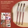 Keimeis Acrylic Nail Brush 100% Kolinsky Acrylic Brushes for Nails Size 10 Oval Crimped Shaped Nail Brushes for Acrylic Applicat 2