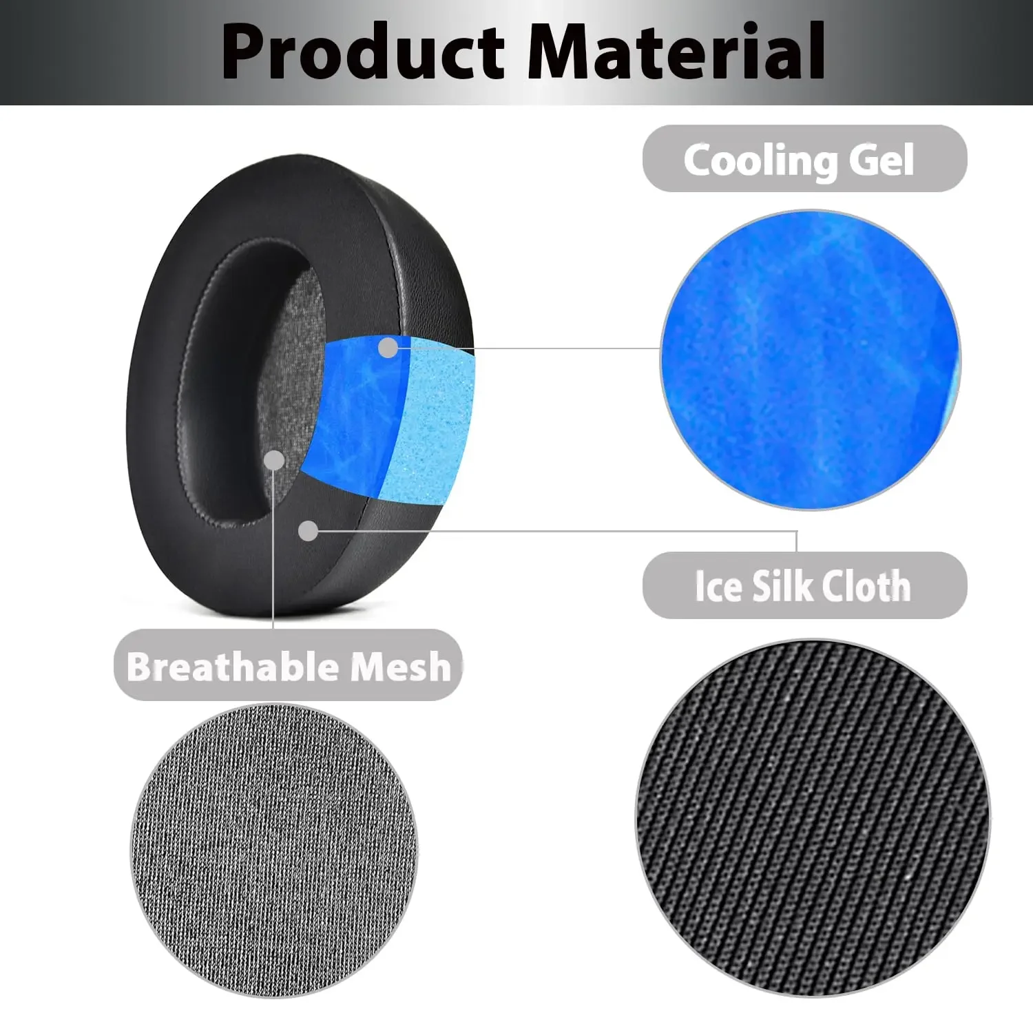 Cooling Gel Earpads for Headphones - TMOWUK Replacement Ear Pads Cushions