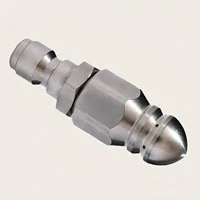1/4" Quick Connect Stainless Steel High Pressure Nozzle - 15L/Min Pipe Unclogging Jet Spray Tip for Washer Systems Outdoor Clean 1