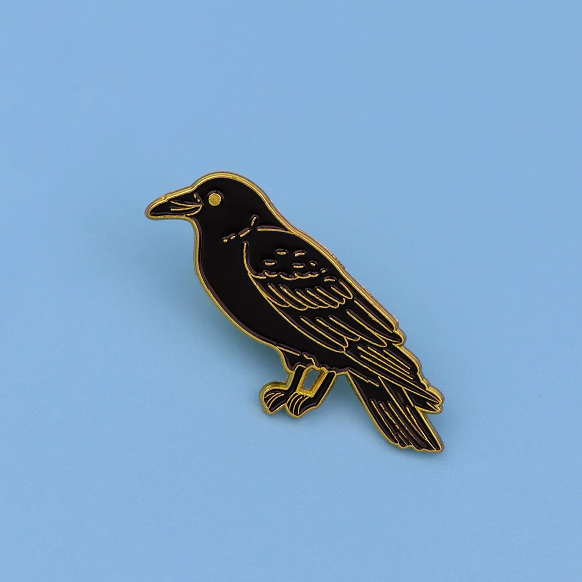 Schwarze Krähe Emaille Pin Punk Brosche Pines Anstecknadeln Abzeichen auf Rucksack Kleidung Accessoires Hexe Schmuck Freunde Geschenke – Detail 2