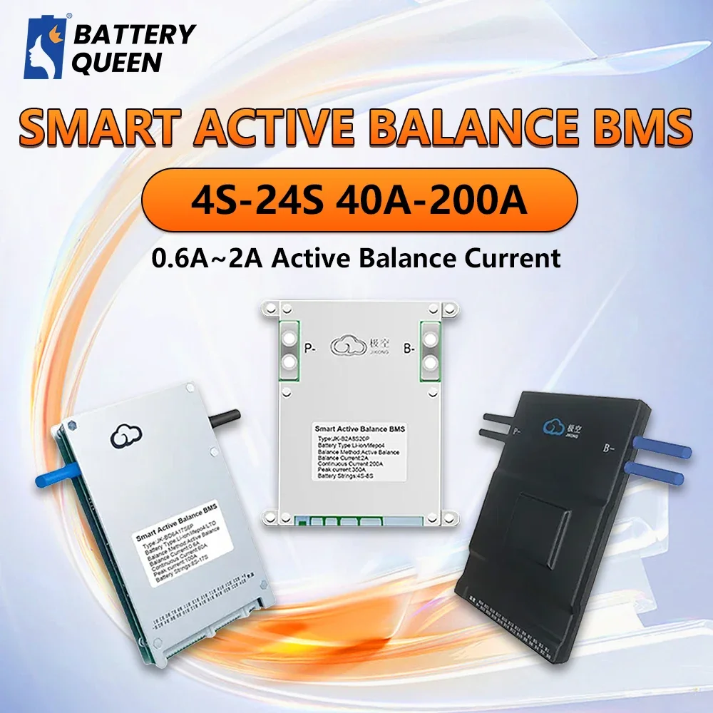JK 스마트 BMS 2A 액티브 밸런서 8S 16S 20S 24S 25S Bluetooth JiKong BMS 150A 200A 300A Lifepo4 리튬 이온 LTO 배터리
