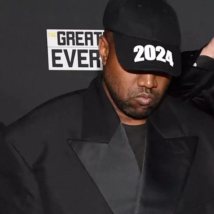 New Fashion Kanye West Streetwear Hip Hop Baseball Cap 2024 Print Caps For Men Solid letters Black Hat casquette 2