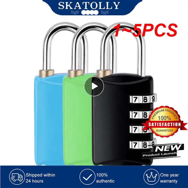 

1~5PCS Corui Dial Digit Password Lock Padlock Mini Luggage Travel Lock 4 Combination Suitcase Luggage Metal Code Password Lock