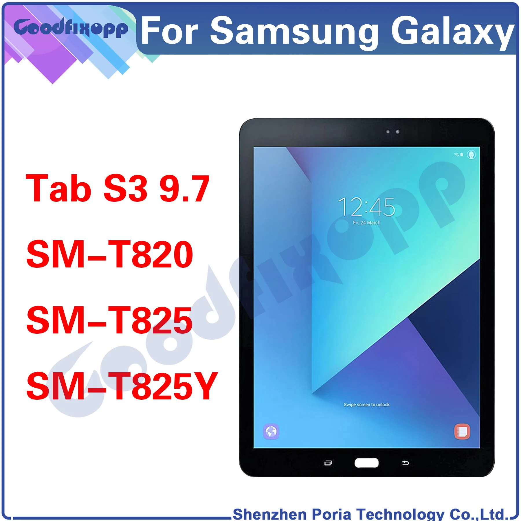 

For Samsung Galaxy Tab S3 9.7 T820 T825 T827 T825Y LCD Display Touch Screen Digitizer Assembly Repair Parts Replacement