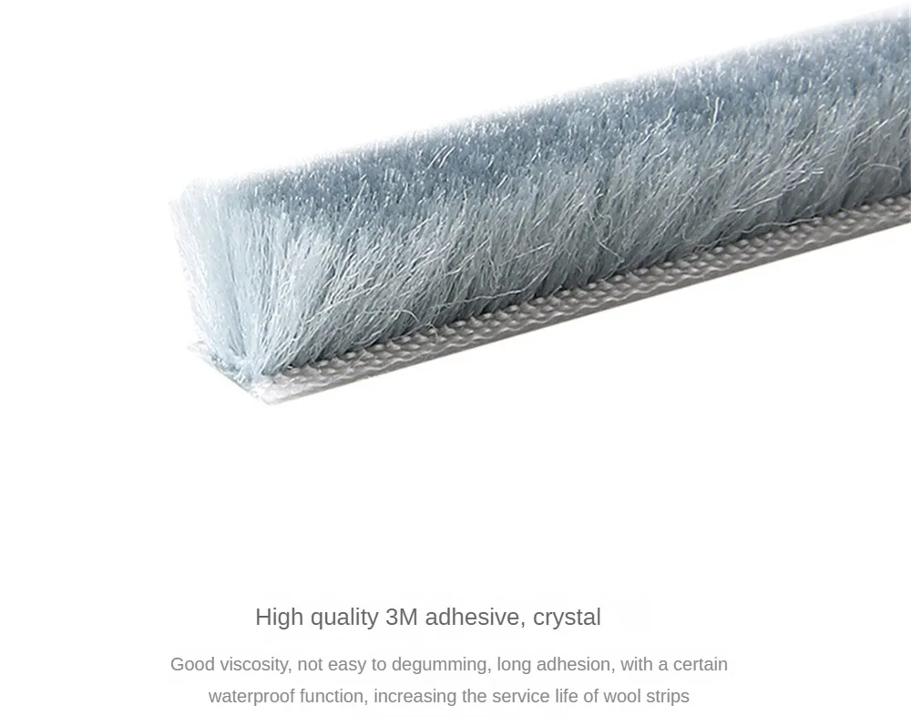 Description Picture 4 of item1/2PCS Window Brush Seal Strip Self Adhesive Weather Stripping Door Sweep Soundproof Dustproof Window Hardware Tool