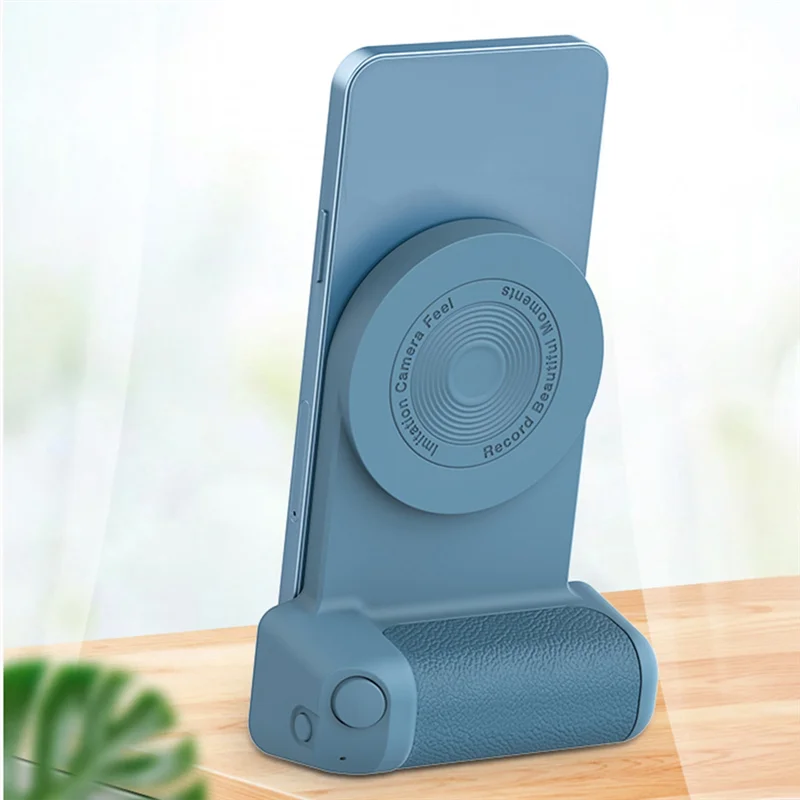 카메라 거치대 그립 무선 충전 마그네틱 셀카 사진 브래킷, 흔들림 방지 마운트, 안드로이드 IOS 휴대폰용, 3 in 1, 블랙