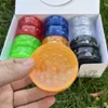 12 mixed colors per box, 58mm plastic 3-layer grinder, 3-layer concave plastic grinder 1