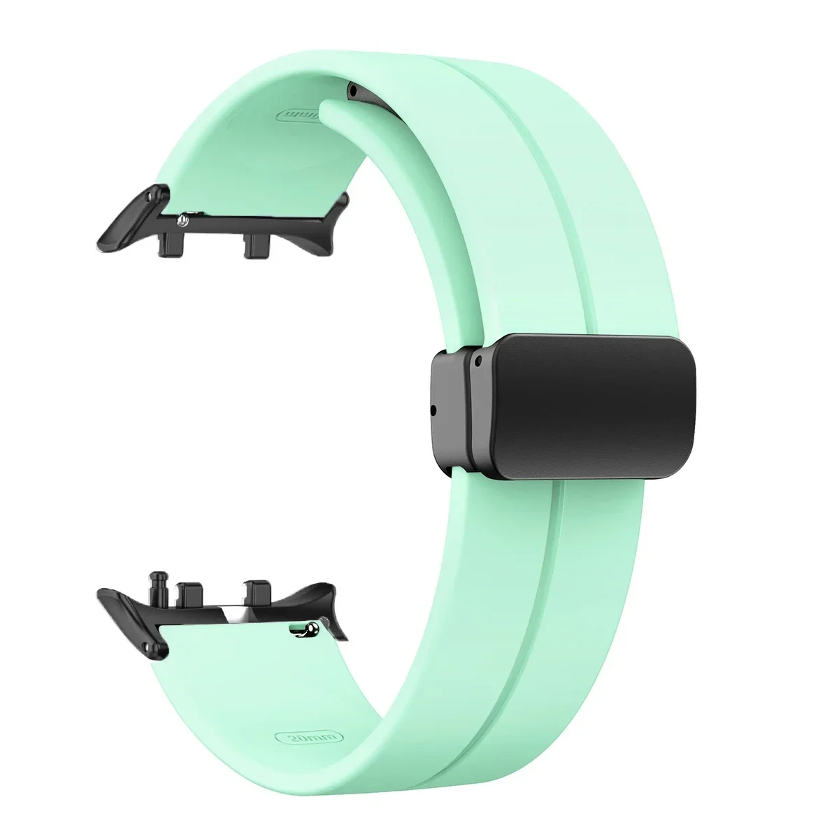 Silicone Sports Band with Magnetic D Buckle and PC Hollow Case - Universal Fit Bracelet