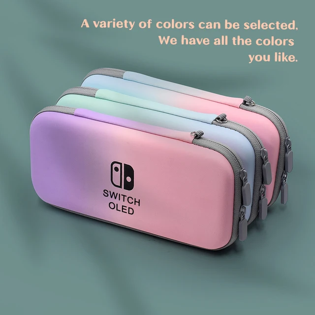Nintendo Switch OLED Storage Bag Crystal Hard Cover Shell Case Screen Protective Film Thumb Grip Caps PC Pouch Accessories