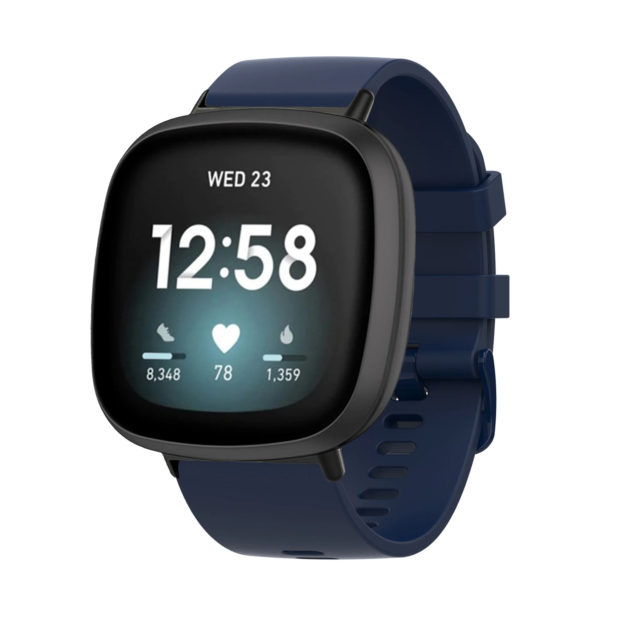 Silicone Sport Watch Band with Pin Buckle - Soft Replacement Bracelet