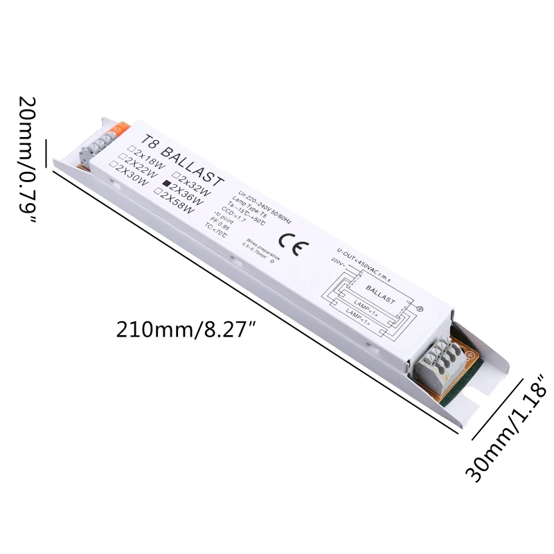 T8 2x36w elektronická balast pro UV germicidní lampa, světélkující lampa lehko na použít