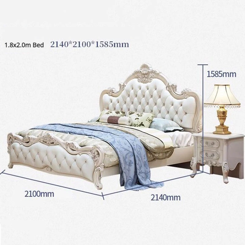 

Nordic Queen Modern Double Bed Master Cheap Cute Upholstered Salon Double Bed White Luxury Camas Matrimonial Bedroom Furniture