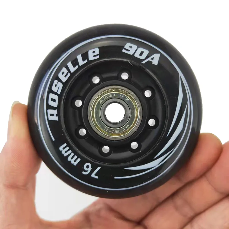 84A 85A 90A Inline Skates Wheels 72 76 80 mm Rubber Roller Sliding Slalom Skating Wheels Street Asphalt Road Skating roller skating wheels
