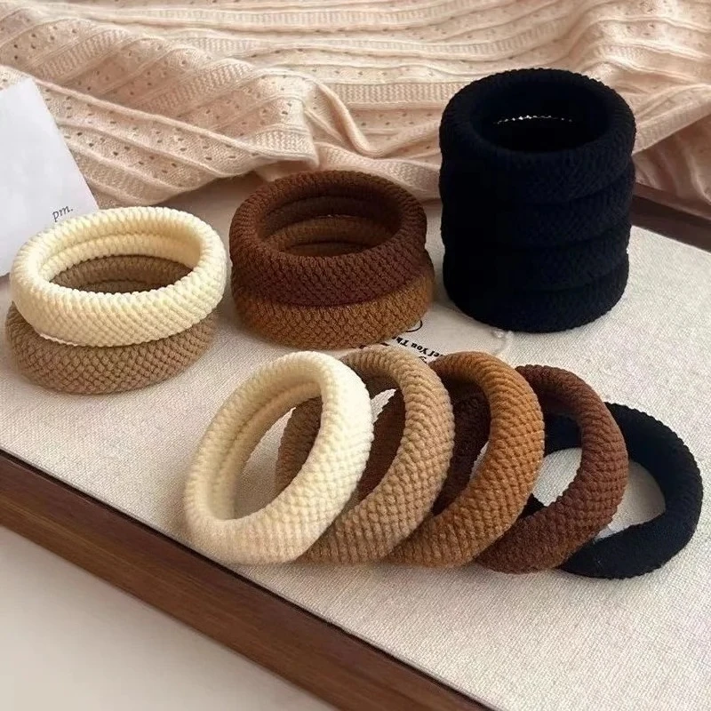 5/10 colori misti ad alta elasticità addensati versatili semplici elastici, delicati ai capelli (colore casuale) elastici per capelli corda per capelli - immagine 5
