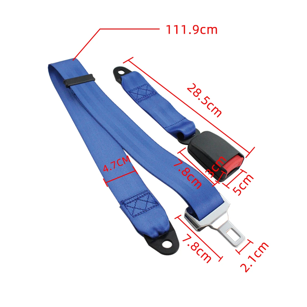 Afarnova 2 Point Safety Belt Long 110cm Seatbelt Auto Accessories Seat Extension Belt For Car Seat Belt Trucks Seat Belt 5 Color