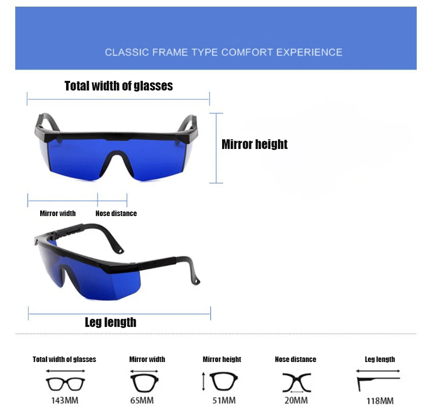Yellow Driving Glasses Eye Safety Glasses for Red Green Laser UV Protection Goggles Work Lab Dustproof Anti-fog Anti-splash