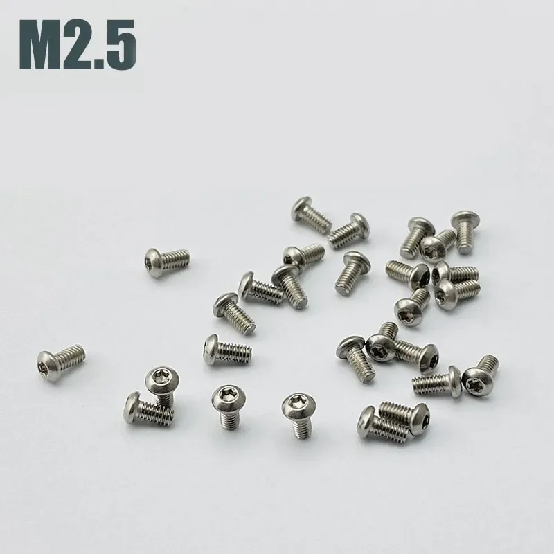 Pocket knives 10pieces Stainless Steel M2.5 Screw Folding Knife Back Clip Screw T6 Plum Head Nail DIY Knife Tool Rivet