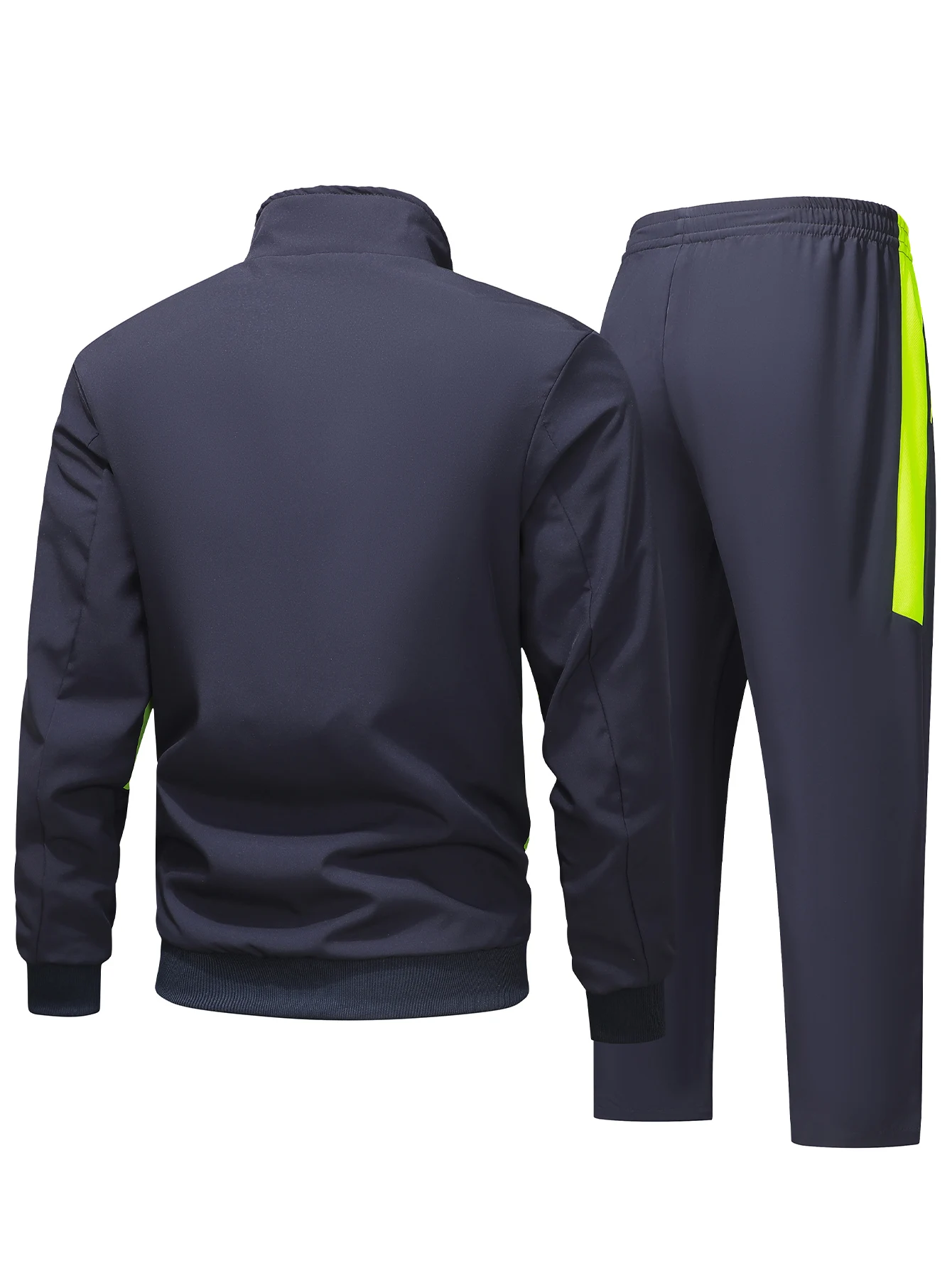 Men’s casual spring autumn tracksuit two-piece hip hop streetwear”green