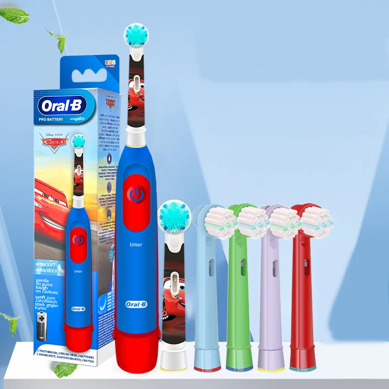 Oral B Kids Spazzolino Elettrico Setole Morbide Denti Puliti Delicati Spazzolino Da Denti Impermeabile Per Bambini Con Timer 4 Ricariche Extra