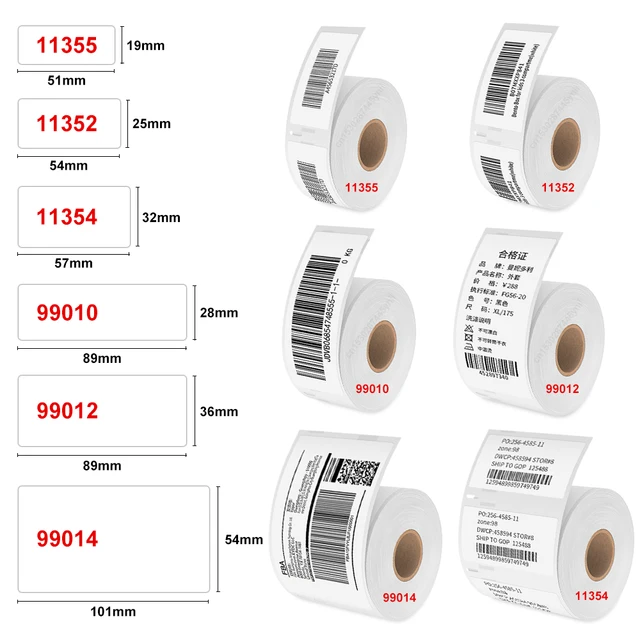 Etiquetas Compatibles Para Dymo LabelWriter 4XL Y Otros - 41x89 Mm, 5 Rollos De 300 Etiquetas Cada Uno